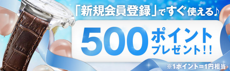 新規会員登録で500ポイントプレゼント