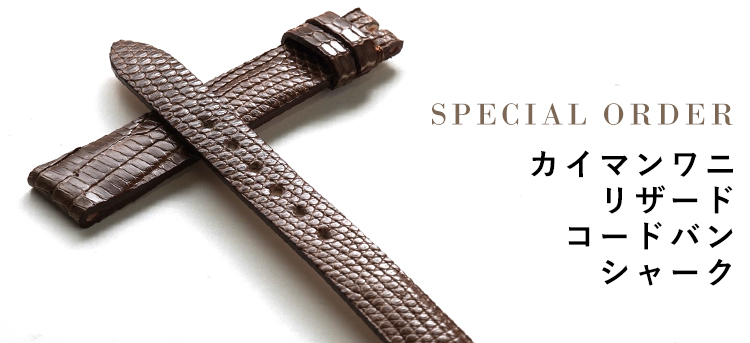 Special Order カイマンワニ リザード コードバン シャーク
