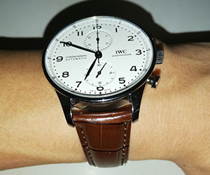 MULHOUSE(ミュールズ)とIWC IW371602 ポルトギーゼ クロノグラフ 150 イヤーズを組み合わせたお客様