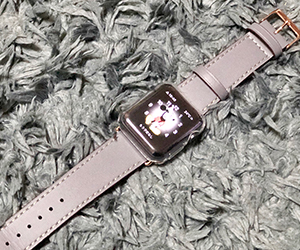 牛革フラットベルトとアップルウォッチ Nike+ Series 3 38mmを組み合わせたお客様