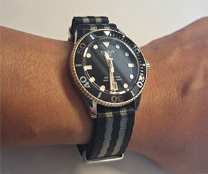 TYPE NATO LX(タイプナトー エルエックス)をTISSOT SEASTAR1000 36mｍ Blackと組み合わせたお客様