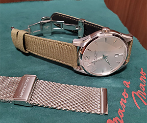 HAMILTON JAZZMASTER SLIM AUTOとCORDURA (コーデュラ)を組み合わせたお客様