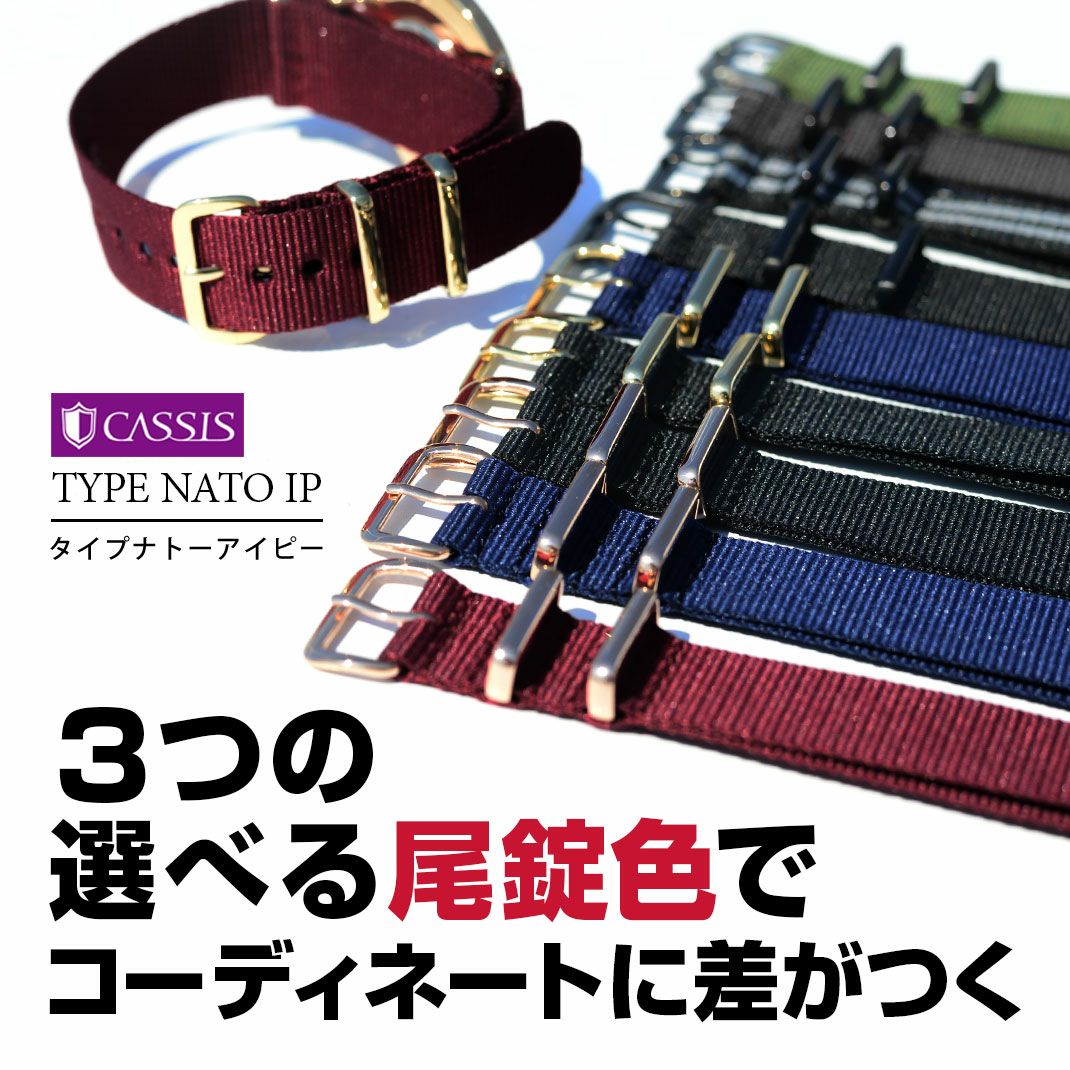 3つの選べる尾錠色でコーディネートに差がつく TYPE NATO IP(タイプナトーアイピー)