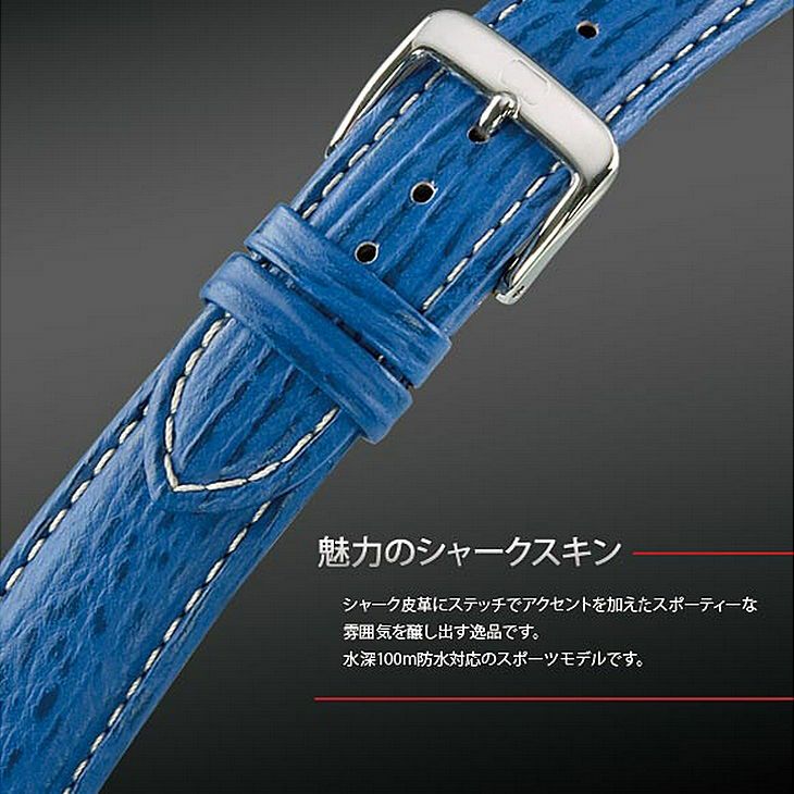 シャークスキン 水深100m防水 U1650 18mm 19mm 20mm 22mm 24mm 時計
