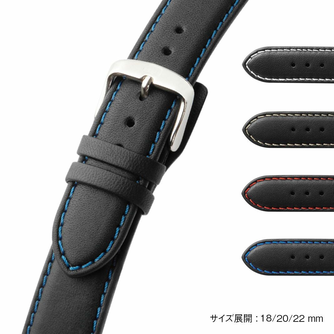 カーフ 牛革 U1260 18mm 20mm 22mm 時計 ベルト 時計ベルト 時計
