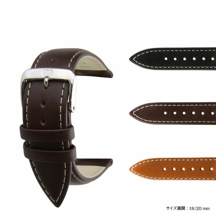 カーフ 牛革 U1375 18mm 20mm 時計 ベルト 時計ベルト 時計 バンド