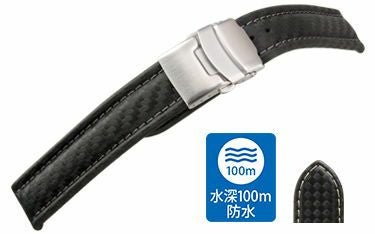カーフ 牛革 水深100m防水 U1020 16mm 17mm 18mm 19mm 20mm 22mm 24mm