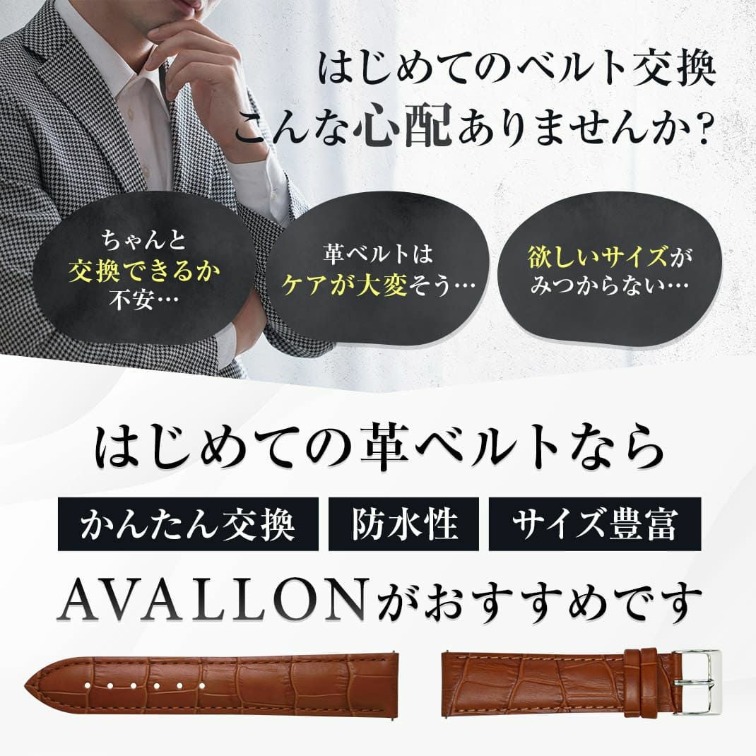 CASSIS カシス AVALLON アバロン カーフ 牛革 時計ベルト X1022238