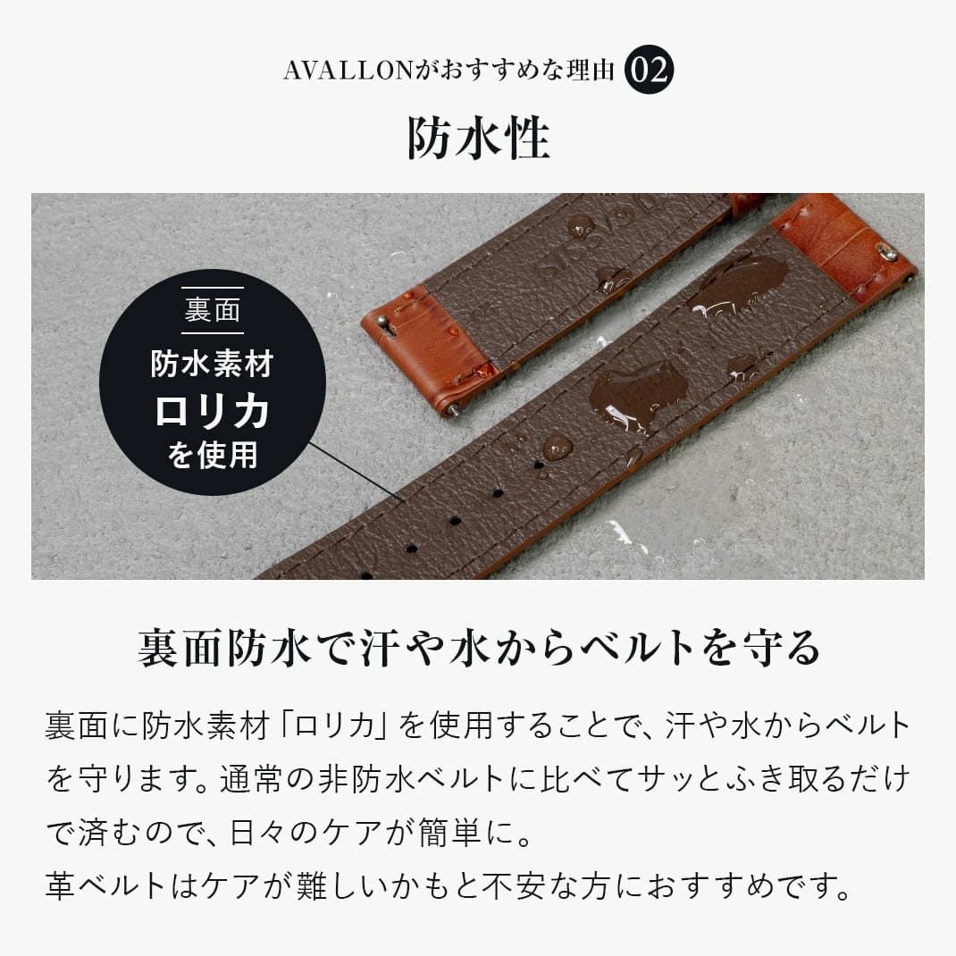 CASSIS カシス AVALLON アバロン カーフ 牛革 時計ベルト X1022238