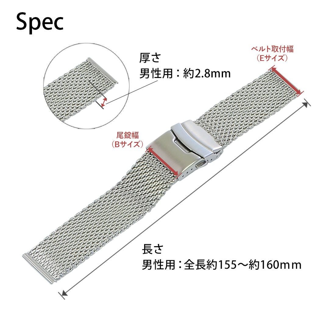 MESH LOCK PB(メッシュロックピービー) スペック