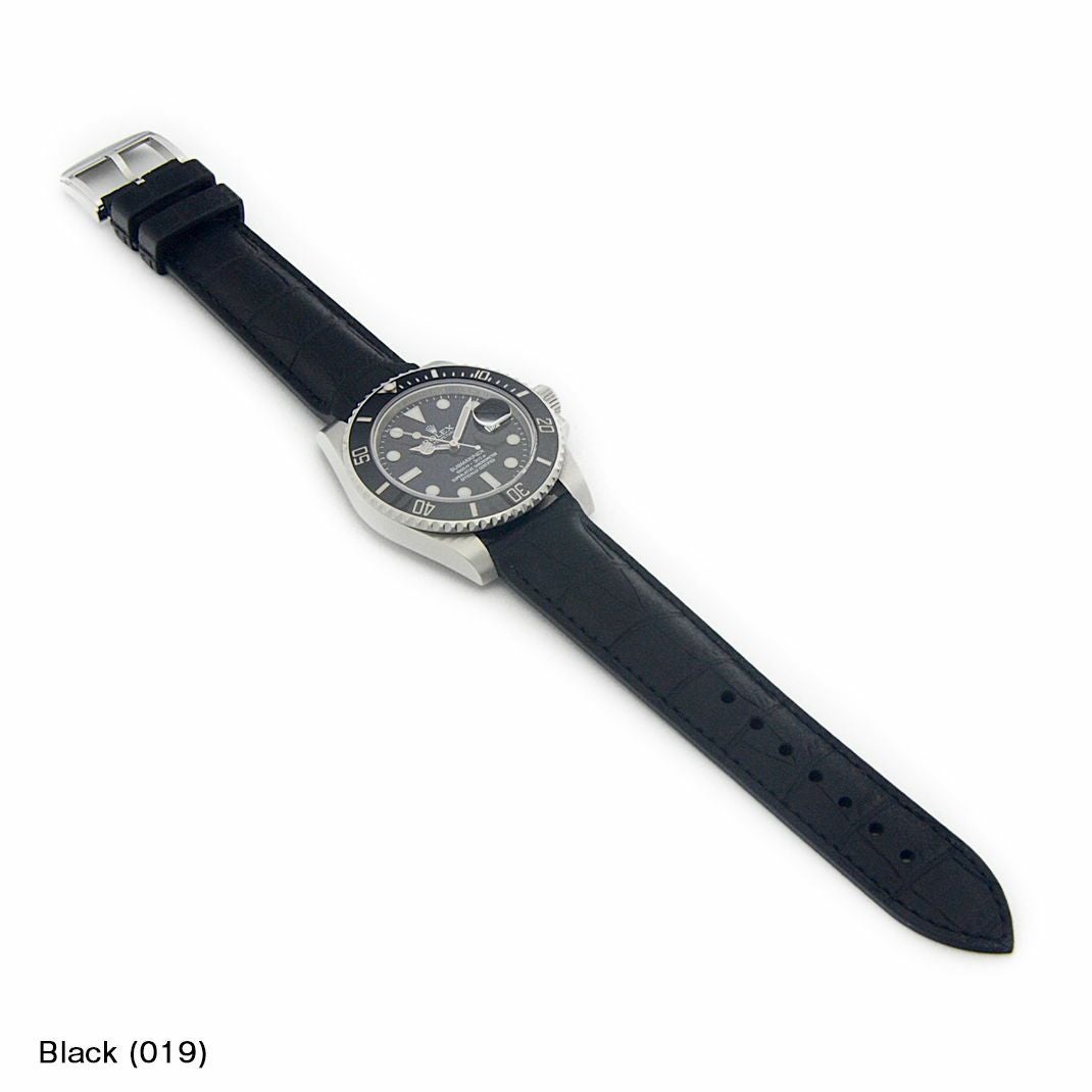 ロレックス　サブマリーナ にぴったり CAOUTCHOUC CROCO 装着イメージ