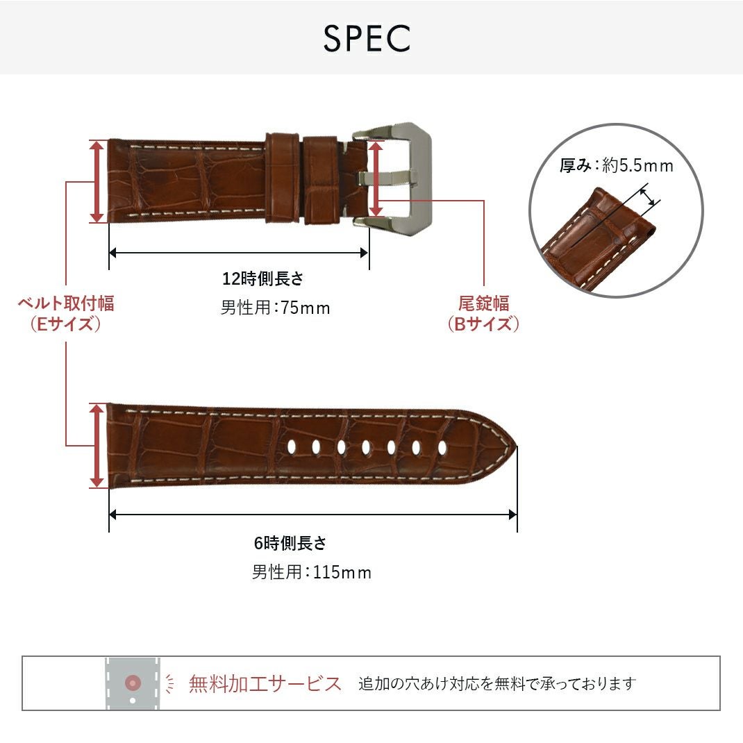 パネライ　ルミノール にぴったり TYPE PNR ALLIGATOR スペック