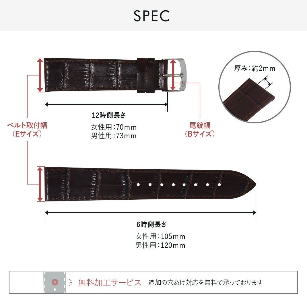モレラート時計ベルト KAJMAN(カジュマン) スペック