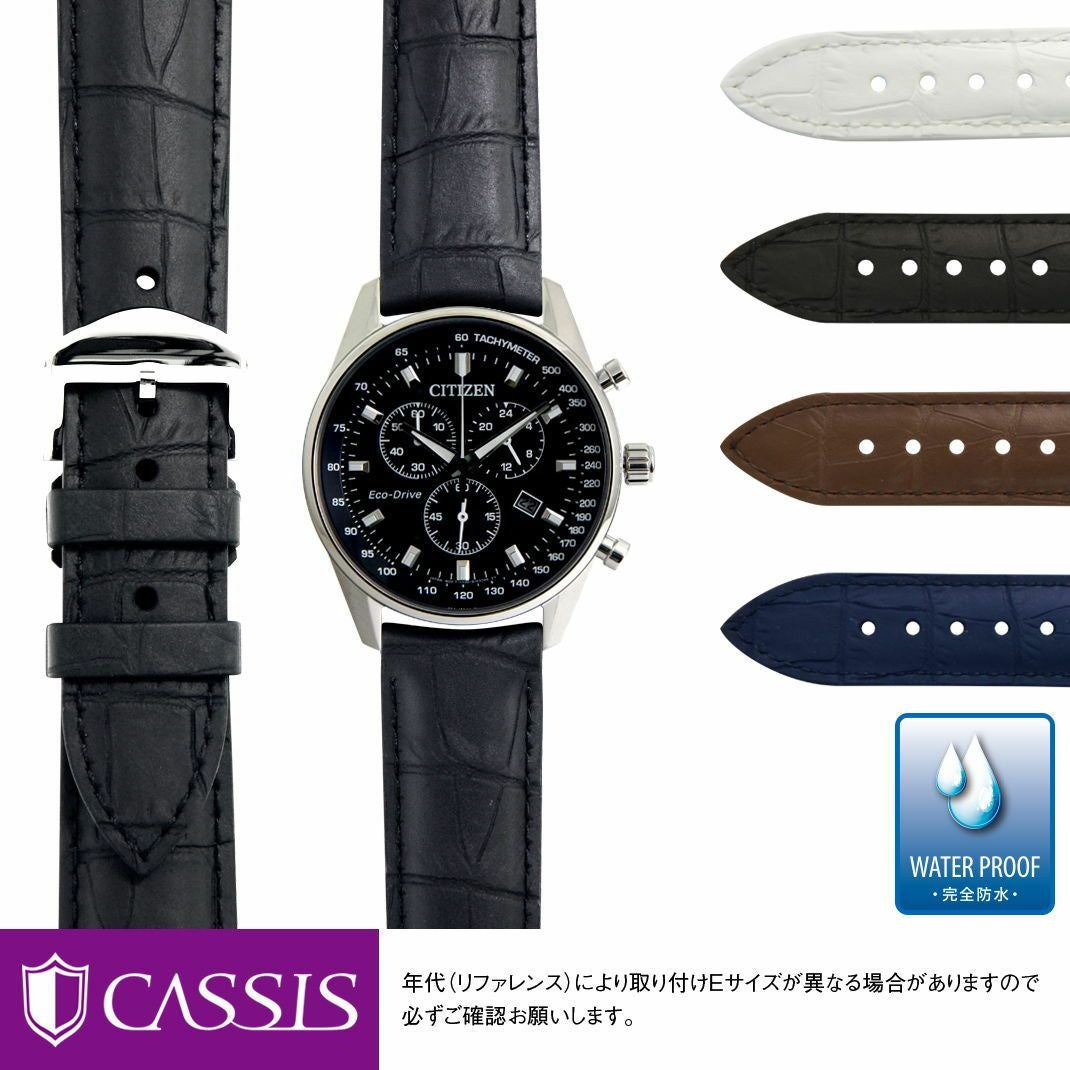 シチズン エコ・ドライブ CITIZEN Eco Drive にぴったり CAOUTCHOUC CROCO