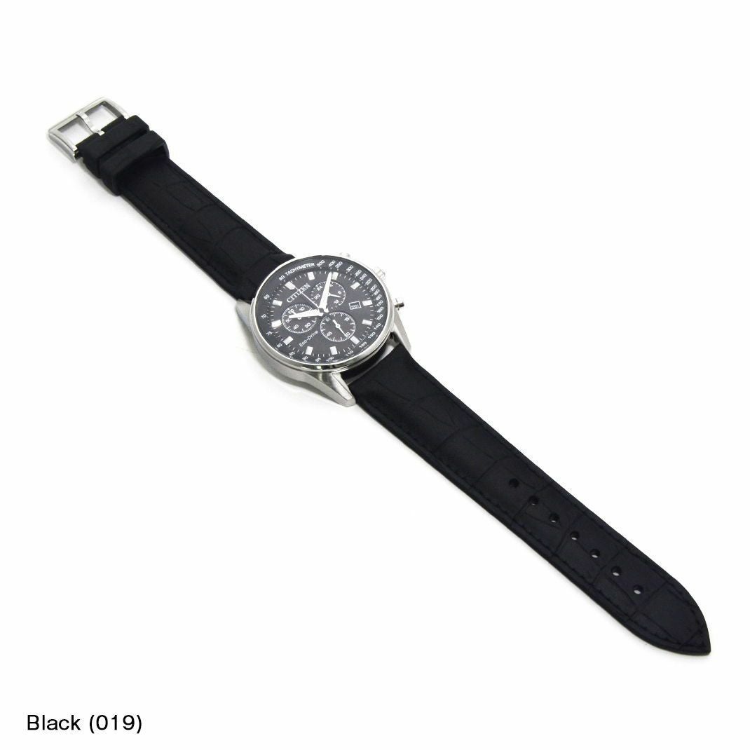 シチズン エコ・ドライブ CITIZEN Eco Drive にぴったり CAOUTCHOUC CROCO 装着イメージ