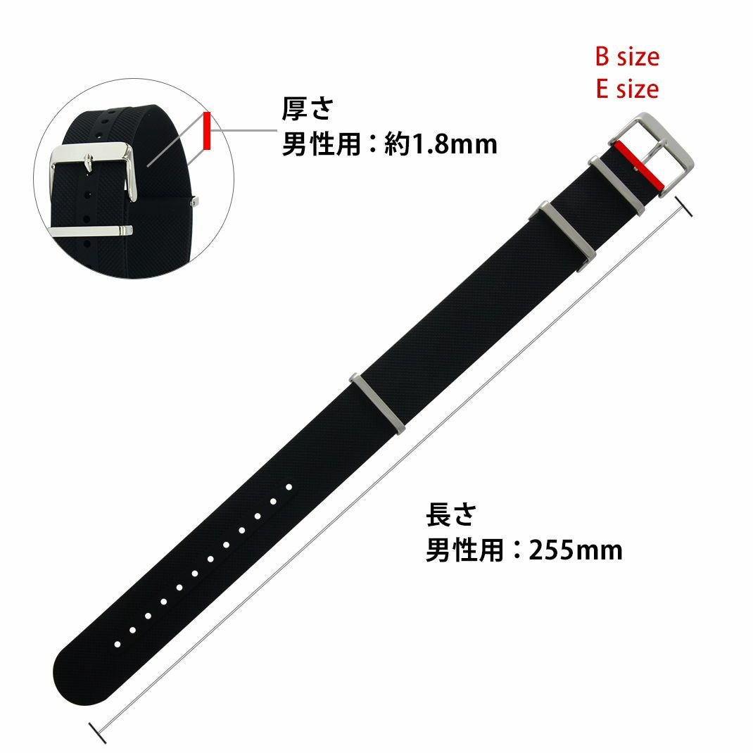 シチズン プロマスター CITIZEN PROMASTER にぴったり TYPE NATO RUBBER スペック