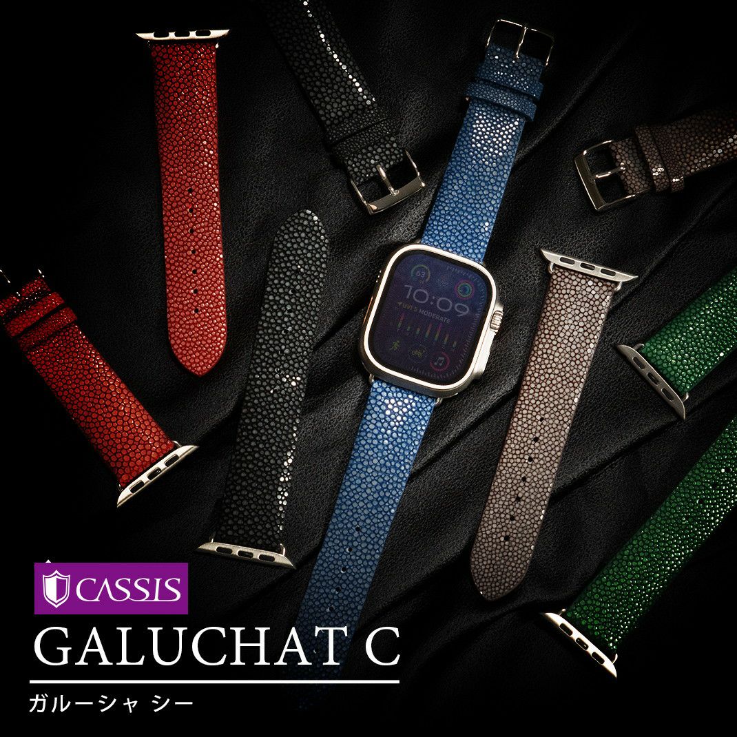 CASSIS カシス　ガルーシャ皮革バンド 20mm CASSIS カシス GALUCHAT C ガルーシャ カウチック エイ革 アップル