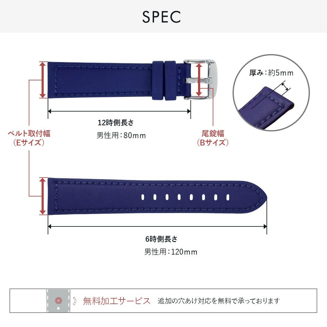 モレラート製時計ベルトコルマールスペック