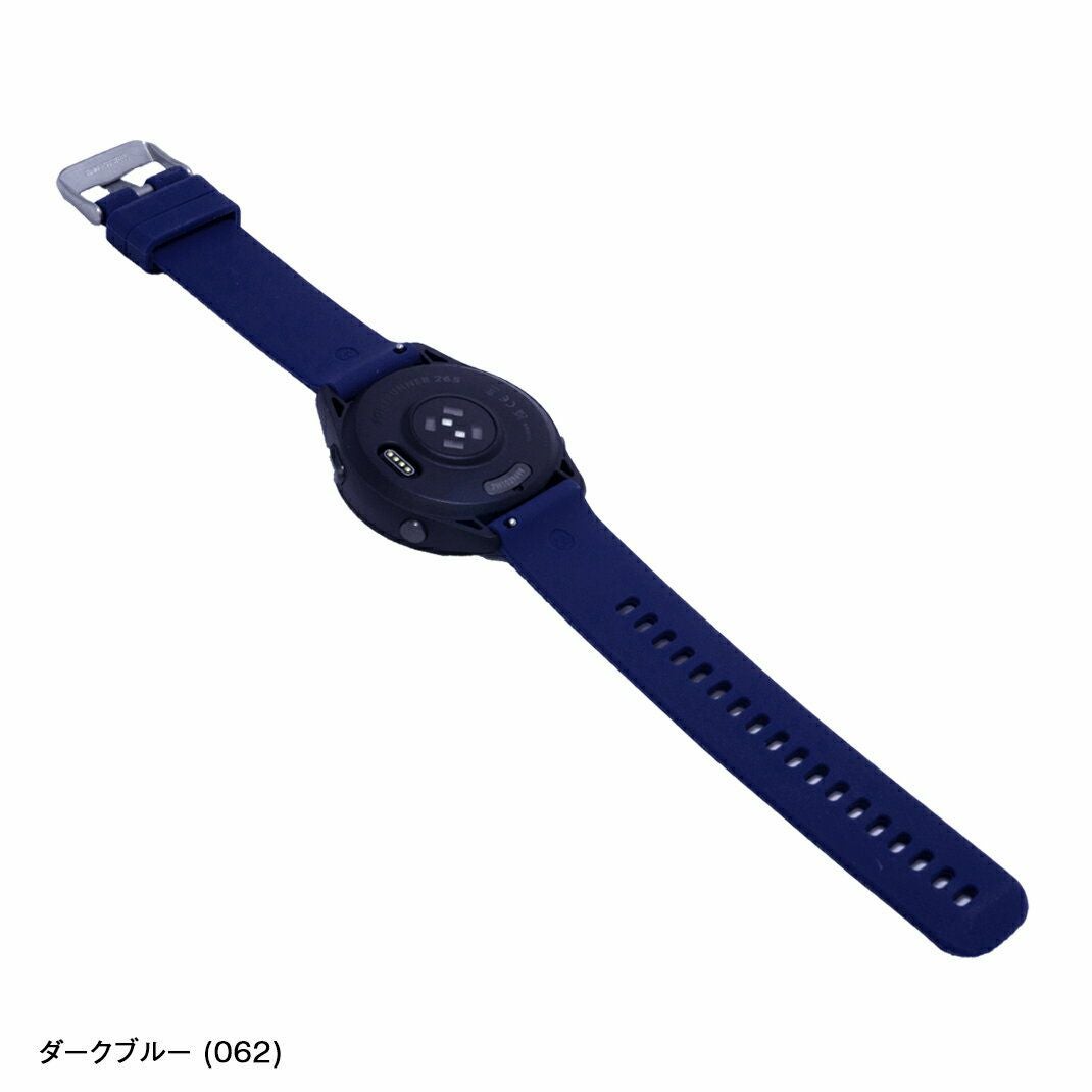 ガーミン フォアランナー 265 用 GARMIN FORERUNNER 265 にぴったりの 腕時計 ベルト 時計ベルト 22mm シリコン ラバー 革ベルト MORELLATO モレラート BYTE バイト x5654187 時計 替えベルト 替えバンド 交換 バンド 交換ベルト 交換用工具付 スマートウォッチ 装着イメージ
