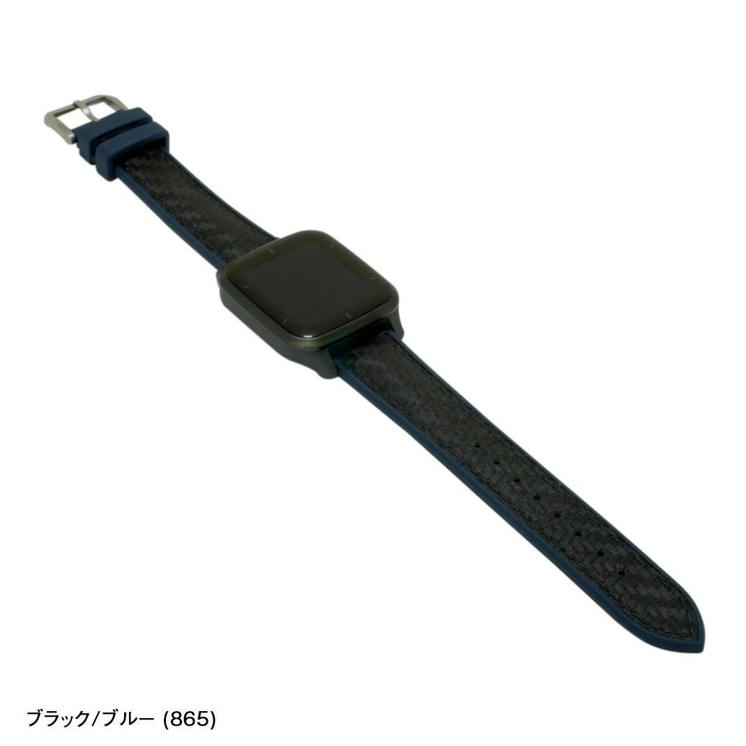ガーミン ヴェニュー エスキュー2 用 GARMIN Venu SQ 2 にぴったりの 時計ベルト 時計 ベルト ラバー 裏面防水 CASSIS カシス ROCHELAIS CARBON