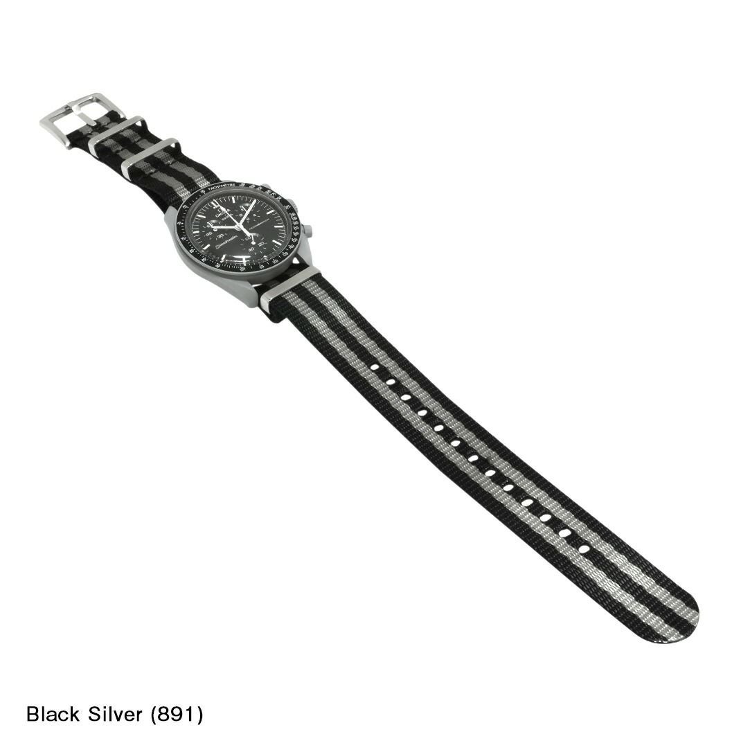 オメガ × スウォッチ ムーンスウォッチ 用 Omega X Swatch MoonSwatch にぴったりの CASSIS カシス TYPE NATO LX(LUXURY) ナトーエルエックス X1126CS1 20mm