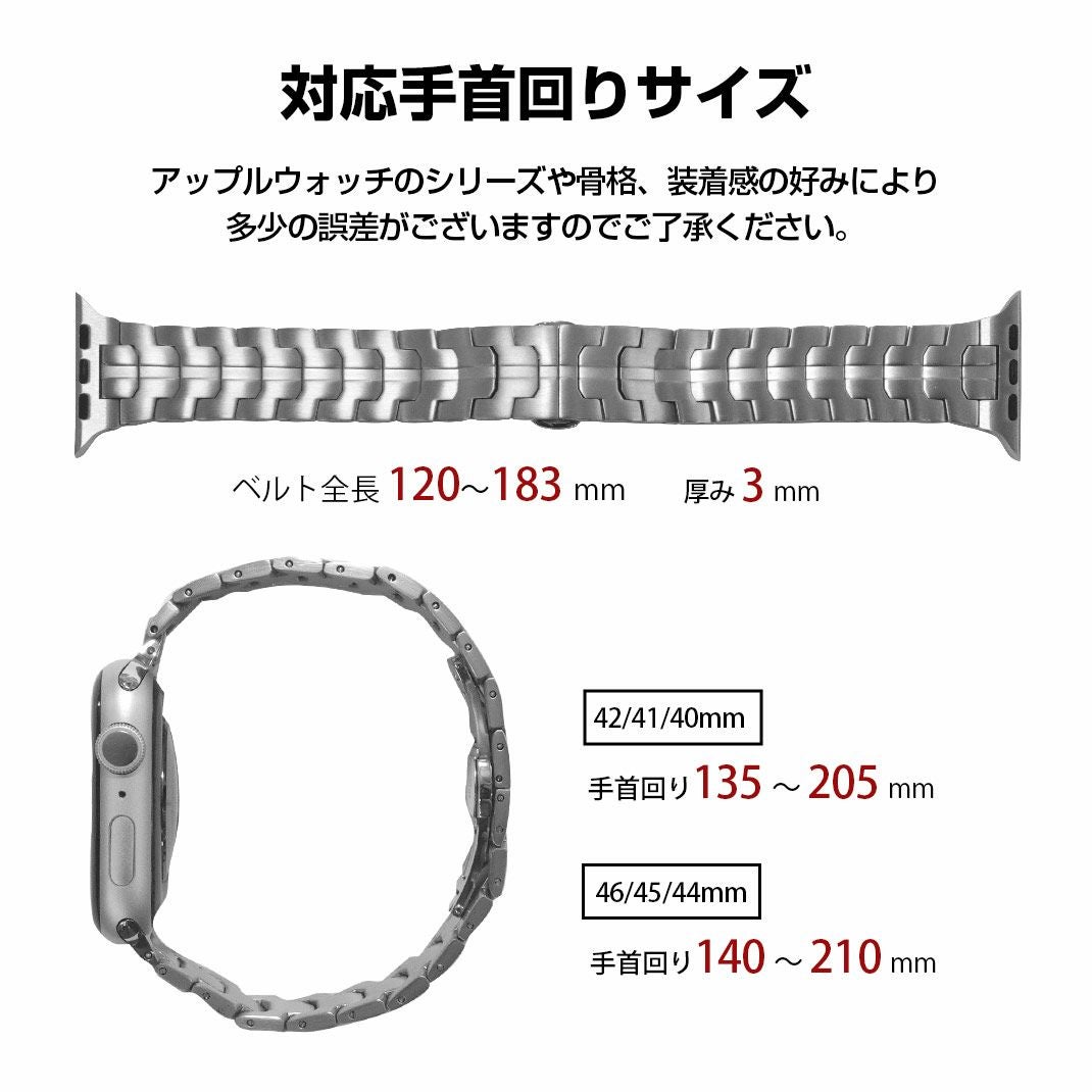 サイズ表とベルト交換