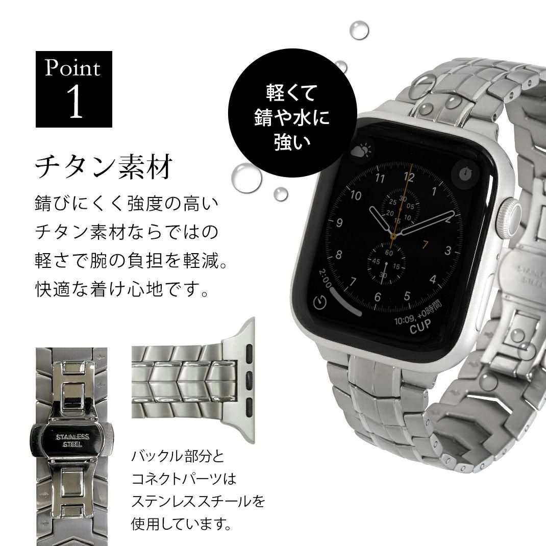 KUROCURRANT クロカラント 両開きチタンベルト チタン アップル